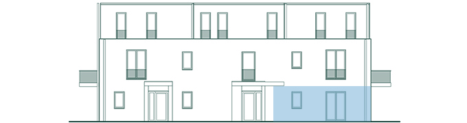 Frontansicht Wohnung 1