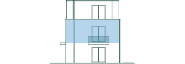 Frontansicht Wohnung 1