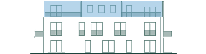 Frontansicht Wohnung 1