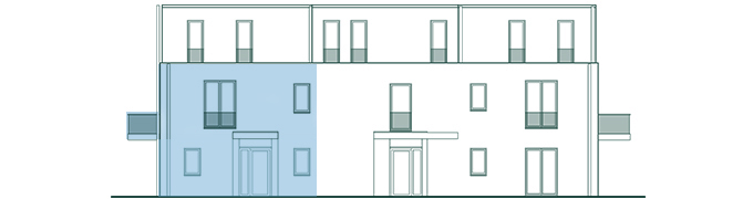 Frontansicht Wohnung 1